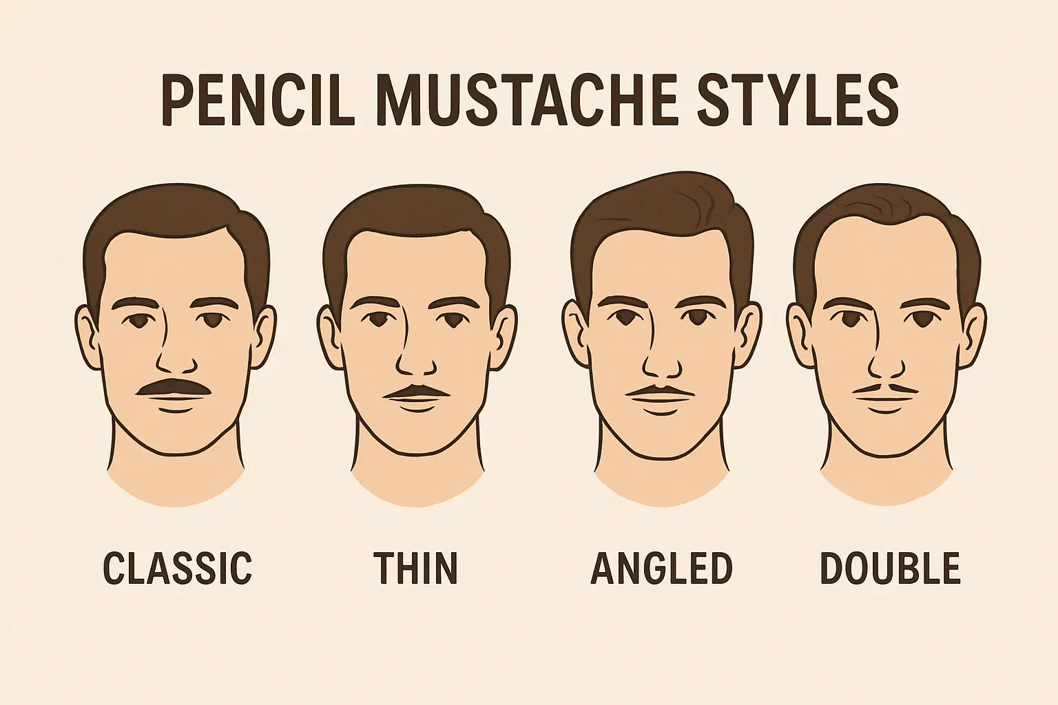Pencil Mustache Styles