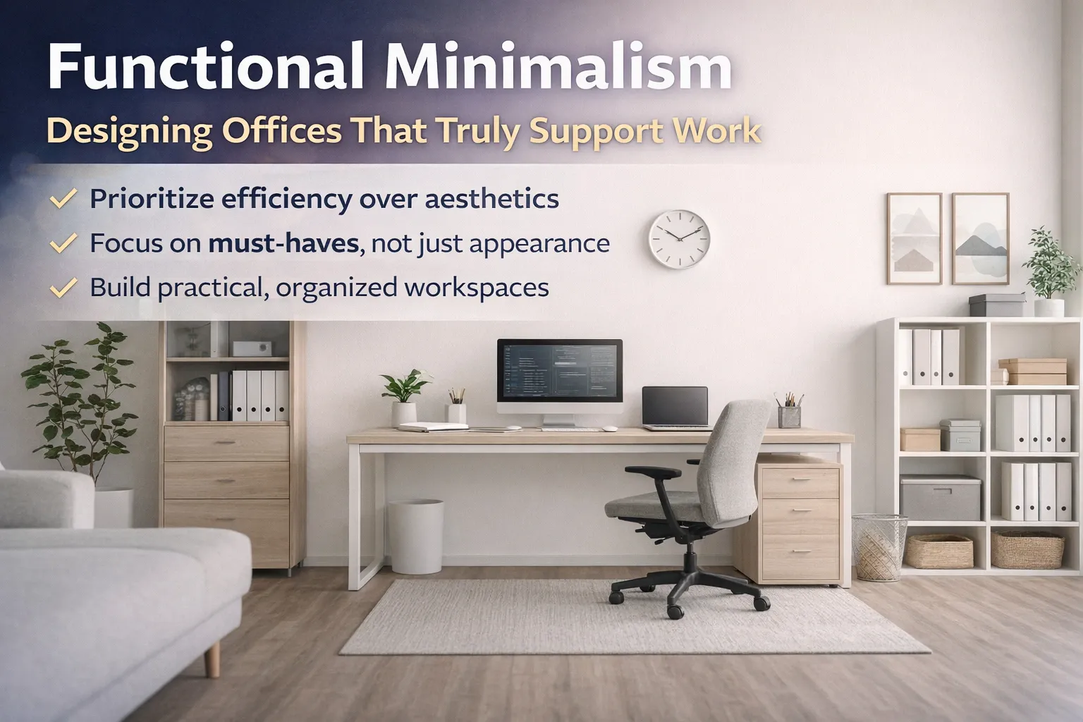 The minimalist office: What you actually need versus what you think you need