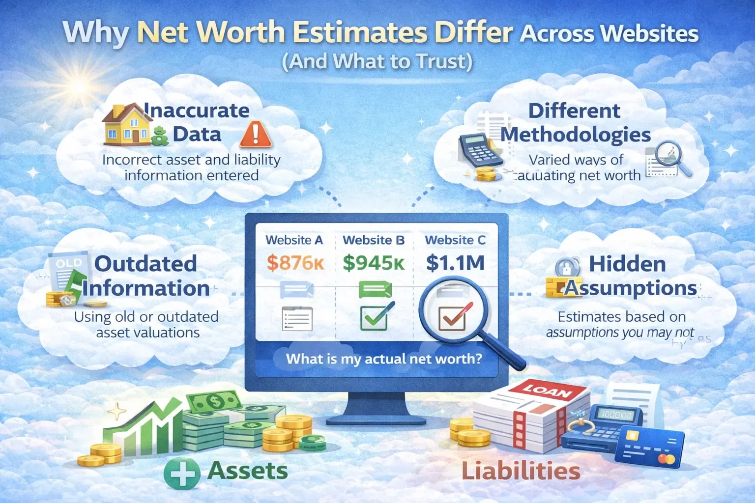 Why Net Worth Estimates Differ Across Websites (And What to Trust)