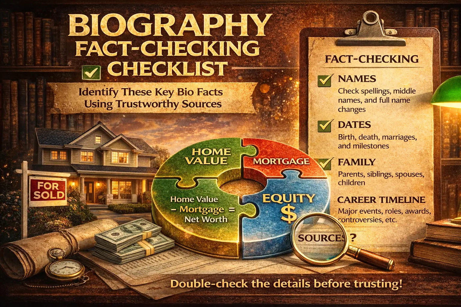 Biography Fact-Checking Checklist: Names, Dates, Family, Career Timeline, and Sources