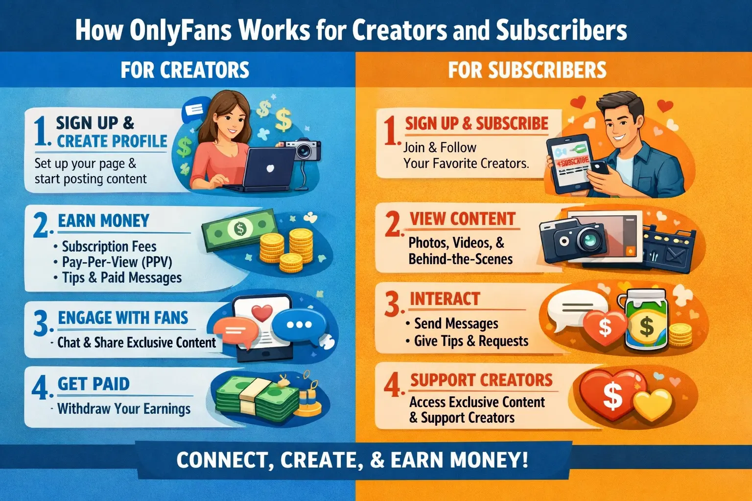 How OnlyFans Works for Creators and Subscribers