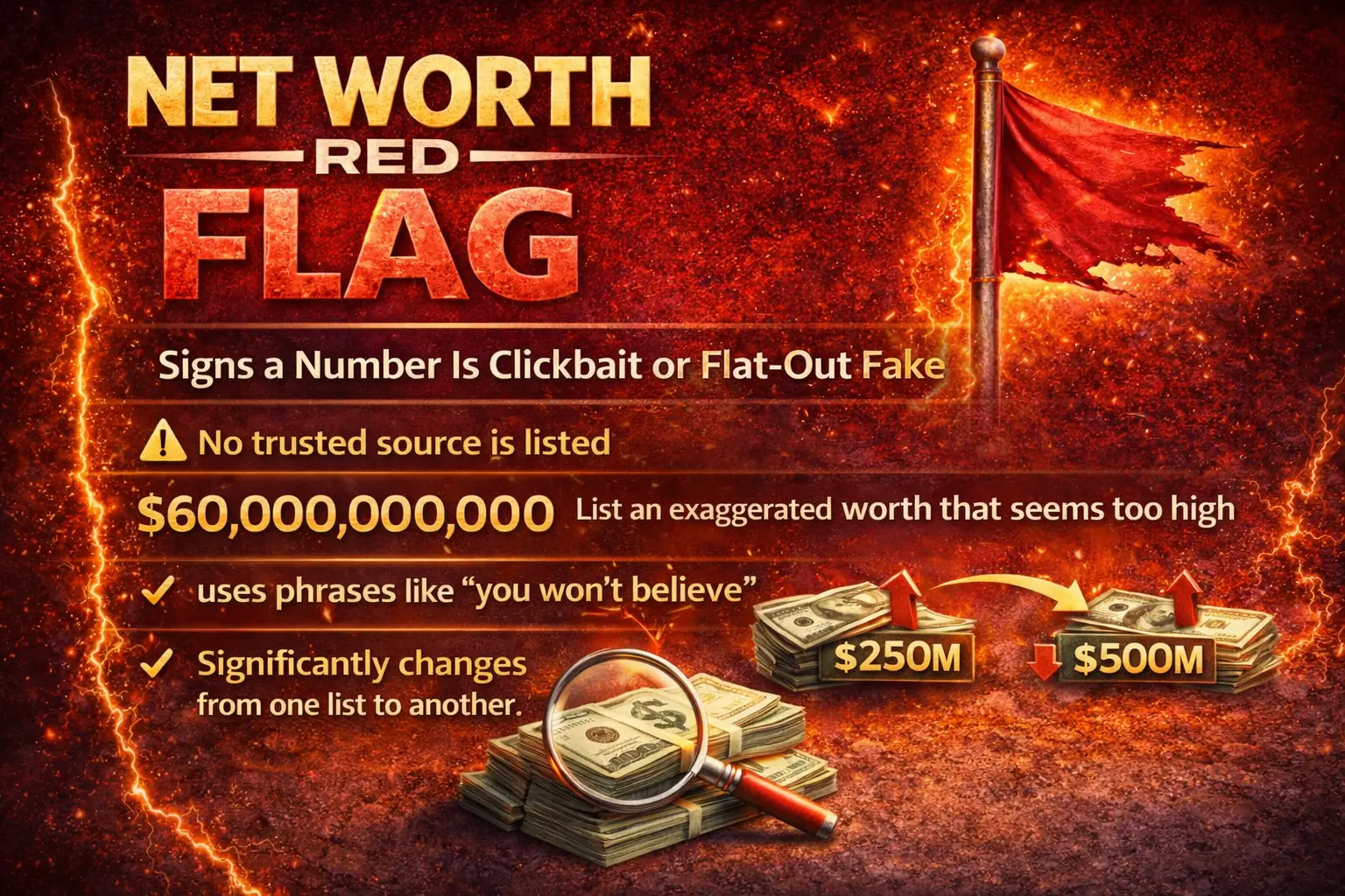 Net Worth Red Flag: Signs a Number Is Clickbait or Flat-Out Fake