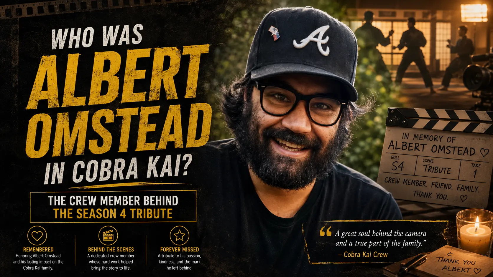 Who Was Albert Omstead in Cobra Kai? Crew Member, Tribute & What Happened